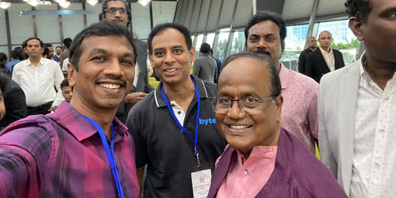 Interaction with J A Chowdary (JA) and other enthusiactic Founders, entrepreneurs and VC's at T-Hub event