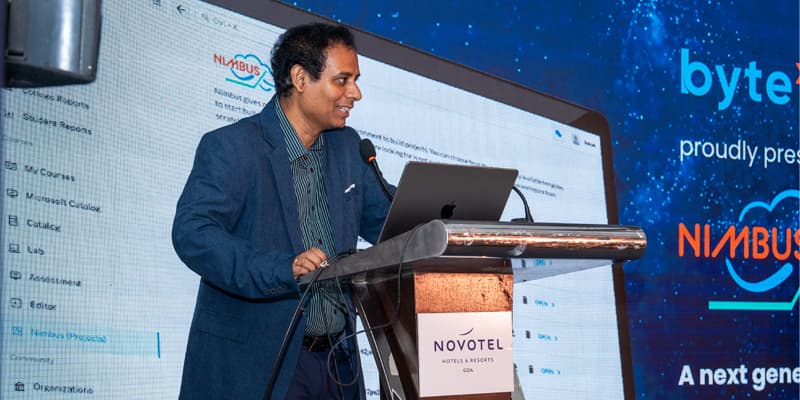 Karun Tadepalli launching NIMBUS platform, AiGenda 2024