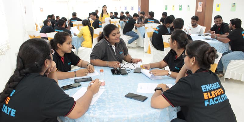 Employee team building exercise, 2024