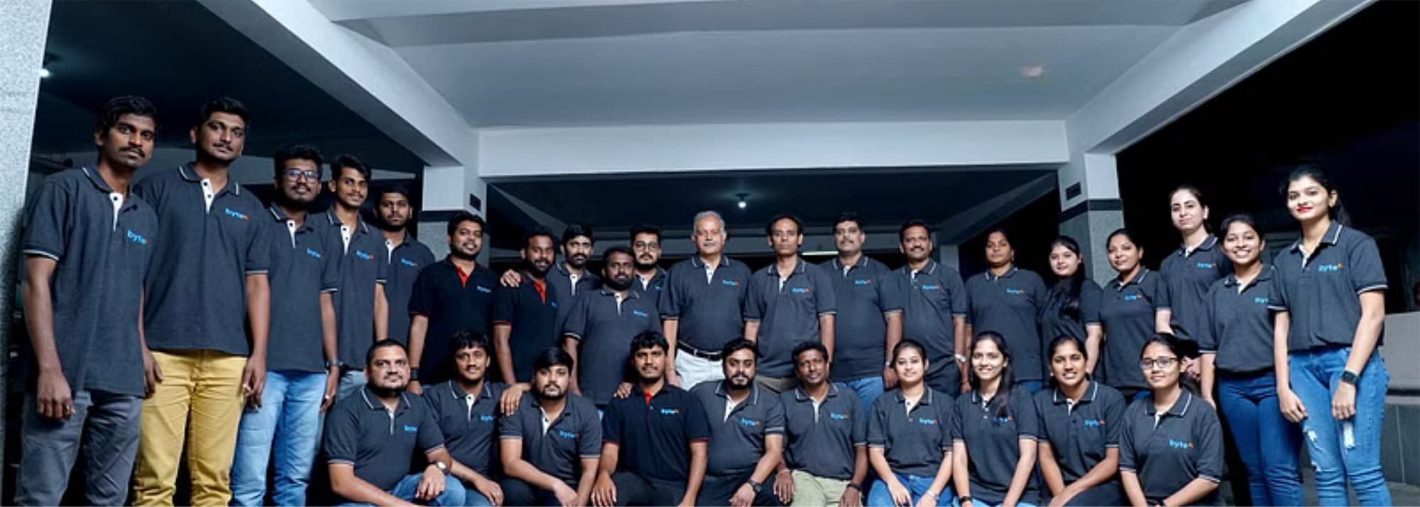 The byteXL team photographed together at the Hyderabad office