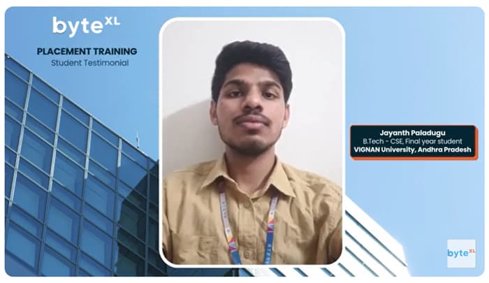 Jayanth Paladugu, byteXL video testimonial